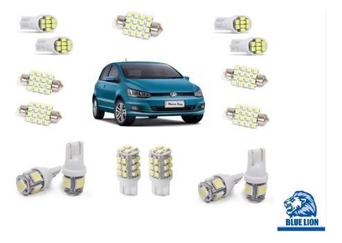 Kit Lâmpada Led Volkswagen Novo Fox 2011 A 2018 6000k