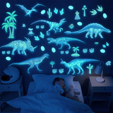 Calcomanías De Pared Con Dinosaurios Que Brillan En La Oscur