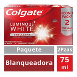 Crema Dental Blanqueadora Colgate Luminous White X2 75ml C/u