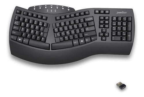 Teclado Ergonomico Dividido De Pc Negro | Universal / Per...