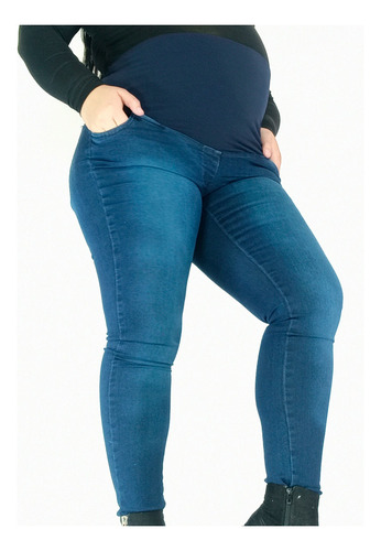 Jeans Maternal Mezclilla Elasticada 
