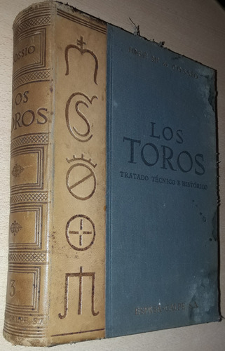 Los Toros Tomo 3 José M. De Cossio Espasa Calpe 1952 Tapa Du