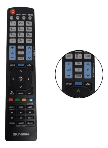 Controle Remoto Compatível Tv LG 3d Smart Led Lcd Akb7361531