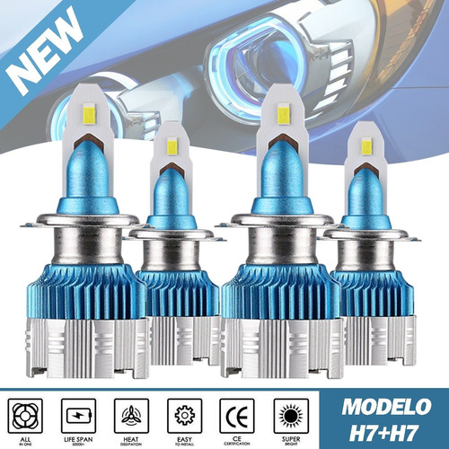 Kit De Faros Led Auto 16000lm 120w Para Chevrolet Csp Chips