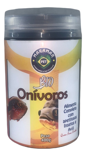 Ração Premium Bio Onívoros Com Insetos E Aviú 400g Maramar