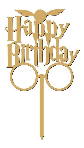 Letrero Para Pastel Cake Topper Happy Birthday Harry Potter