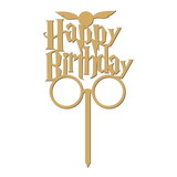 Letrero Para Pastel Cake Topper Happy Birthday Harry Potter