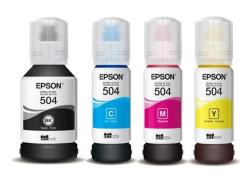 Tinta Epson 504 Original X 4 Colores.