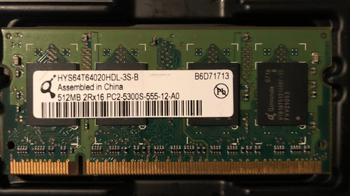 512mb 2rx16 Pc2-5300s-555-12-a0