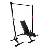 Rack Con Barra Dominadas Sentadillas Multiposicion Gimnasio