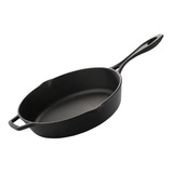 Frigideira De Ferro Fundido Com Cabo Para Restaurante 28cm Cor Preto