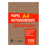 Papel Autoadhesivo Obra A4 Blanco Inkjet, Laser X100 Hojas