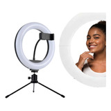 Luz Led Forte Para Gravar Videos Suporte Celular Tripe Mesa