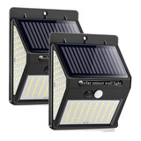 Pack X2 Lámparas Solares 20w Con Sensor De Movimiento Hogar