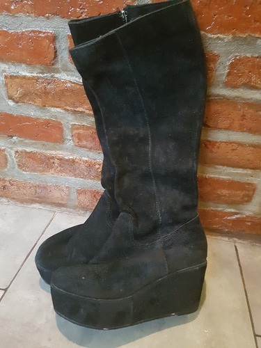 Bota Gamuza Caña Alta Talle 37