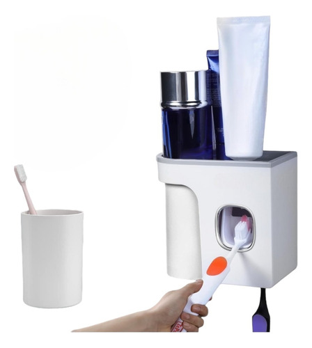 Dispensador Crema Dental Con Vaso Magnético Deluxe