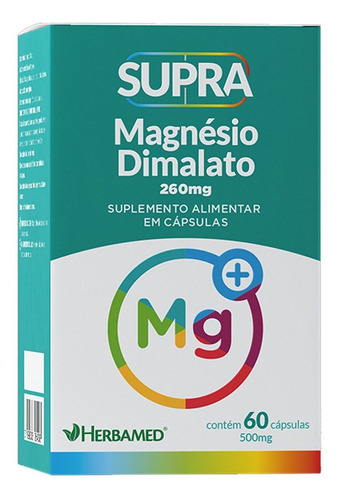 Supra Magnésio Dimalato - 60 Cápsulas - Herbamed