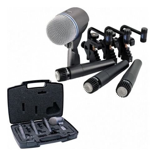 Kit Para Batería Shure Dmk57-52 Microfono Con Maletín Clamp