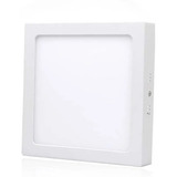 Foco Panel Plafón Led 12w Sobrepuesto Cuadrado Luz Frío  