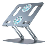 Soporte Base Plegable De Aluminio Doble Ventilador Laptop