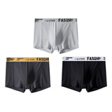 3 Piezas Calzoncillos De Seda Para Hombre Ropa Boxers Hombre