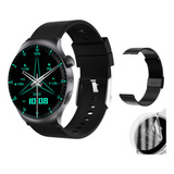 Smartwatch Dt4 Mate Negro Doble Malla Y Film Protector 