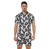 Conjunto Camisa E Shorts Masculino Tropical Verão Praia
