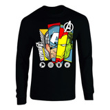 Camiseta Avenger Vengadores Manga Larga Camibus Sueter Color