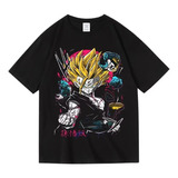 Camiseta De Manga Corta De Algodón Puro Dragon Ball Gohan Hu