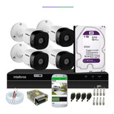 Kit Intelbras 4 Cam 1120b Dvr 4ch Mhdx 1204 C/hd 1 Tera Byte