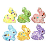 Pack 6 Conejos De Pascua De Espuma Decorativos Coloridos