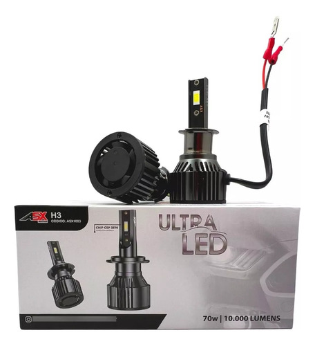 Par De Ultra Led Asx 70w 10000 Lúmens 6000k