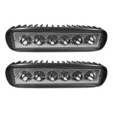 Par Faros 6 Led Blanco Ambar S/estrobo 15.5 Cm