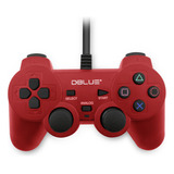 Joystick Usb Pc Con Vibración Color Rojo - Ps