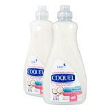 Kit 2 Lava Roupa Liquido Coquel Sabão De Coco 1,5l  Amacite