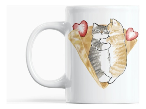 Taza De Gato Crepa San Valentin Pareja Amor Regalo Novios