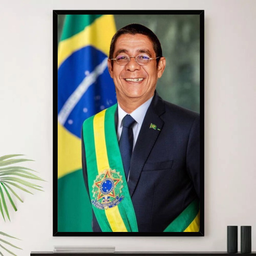 Quadro Zeca Pagodinho Presidente Decorativo A4 23x33cm