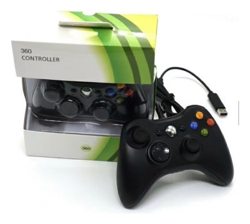 Controle Compatível Com Xbox 360 Com Fio Para Videogame E Pc
