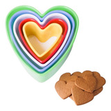 Cortadores Moldes Coração 5 Tamanhos Massas E Biscoitos