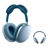 Fone De Ouvido Bluetooth De Luxo Compatível AirPods Max Azul