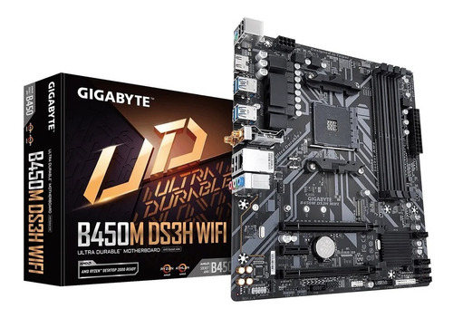 Tarjeta Madre Gigabyte B450m Ds3h Wifi Socket Am4