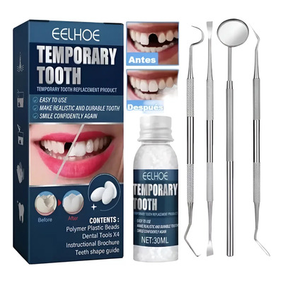 Kit De Dientes Postizos Temporal Reparacin Falsos Dental | MercadoLibre
