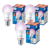 Combo 3x Ampolletas Led Philips Smart E27 8w Colores