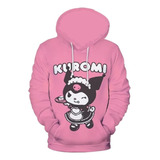 Sudadera De Estilo Casual Con Estampado Digital Kuromi Maid