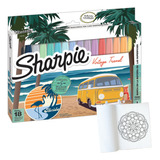 Kit 18 Marcadores Sharpie Vintage Travel Fina Mandalas Cuota