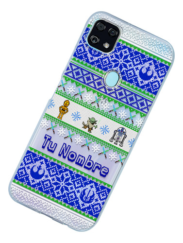 Funda Para Zte Jedi R2 Ugly Sweater Navidad Con Tu Nombre