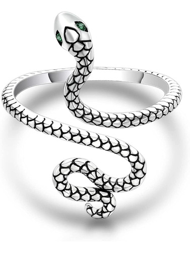 Qings Anillo De Serpiente De Plata De Ley  Anillos Giratori