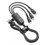 Cabos Carregador Para Celular Essager Usb 3x1 - 6a 66w-turbo