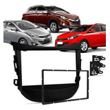 Moldura Painel Dvd 2 Din Preto Hyundai Hb20 Para Pioneer