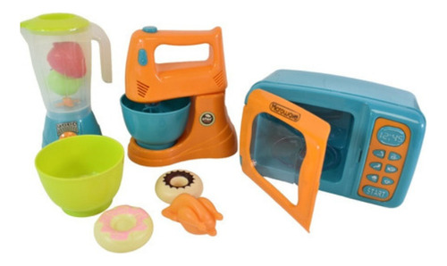 Set De Cocina Juguete Electrodomésticos 10 Piezas Niños 